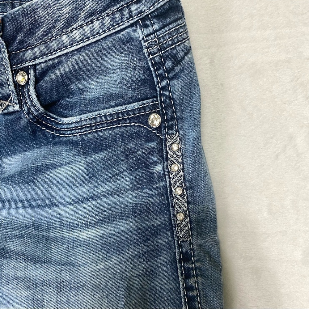 Rock Revival Women’s Vivian Cuffed Skinny Blue Jeans Size 27 - Picture 10 of 16